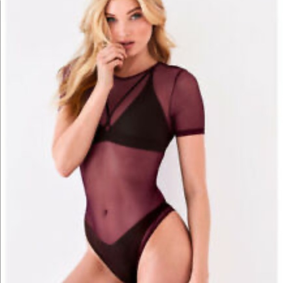 Victoria's Secret Tops - VS Short Sleeve Mesh Bodysuit